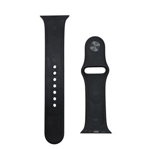 Apple Watch Band Black Silicone Smart Watch Replacement For 38mm Medium / Large